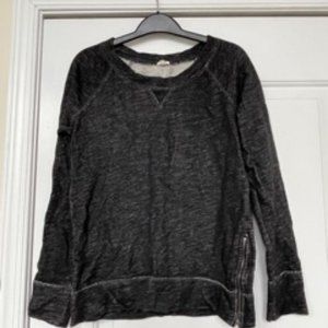 J. Crew Charcoal Sweatshirt With Size Zip NWT
